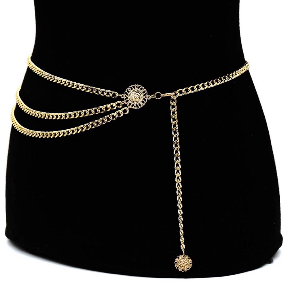 Multilayered Chain Belt Chain Adjustable